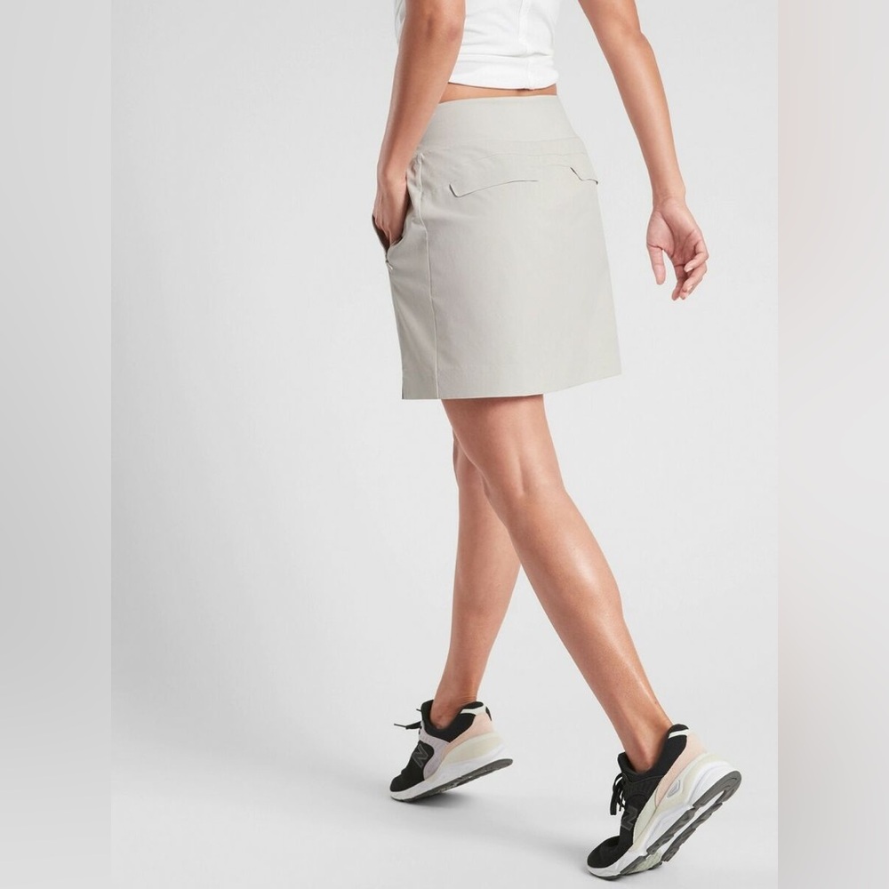Athleta SoHo Skort Structured Tennis Skirt with 5.5” Shorts in Light Beige - Picture 7 of 8